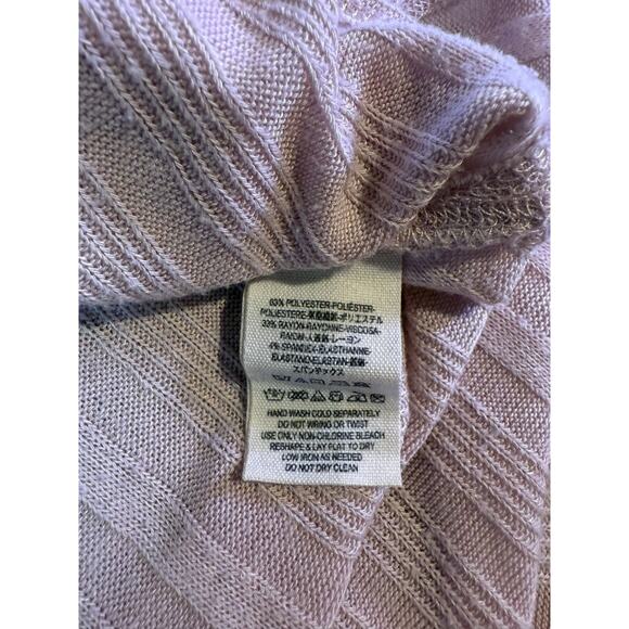 Free People Espresso Rib Top Tunic Pale Mauve Sweater Womens Size Medium C731 - Picture 9 of 12